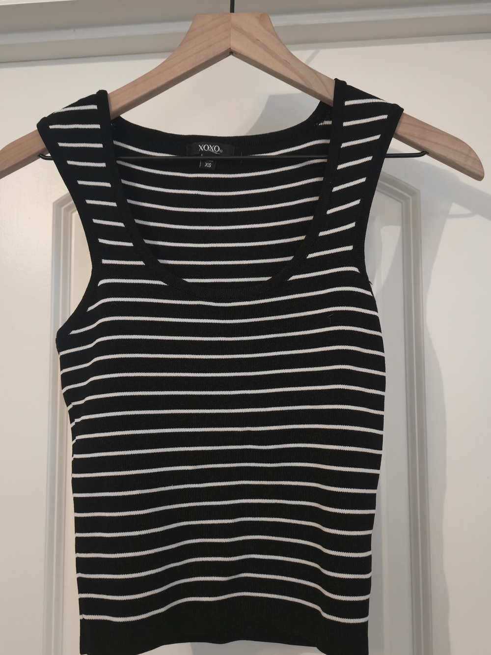 XOXO Black & White Striped Tank Top